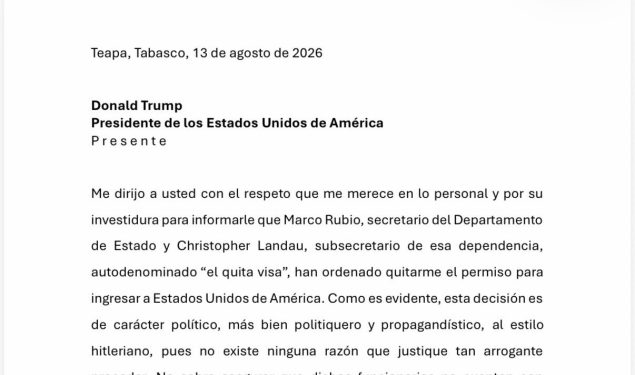 EEUU retira visa a “Andy” López Beltrán